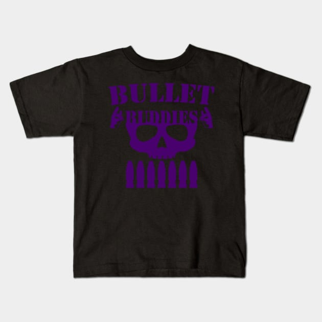 Bullet Buddies Logo (Purple) Kids T-Shirt by Padens Place